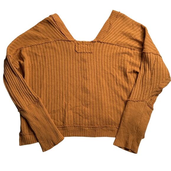 Free People New Magic Thermal Waffle Top in Pretty Penny - Picture 4 of 11